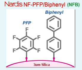 Nardis NF-PFP - PFP와 Biphenyl의 하이브리드 컬럼